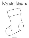 My stocking is Coloring Page