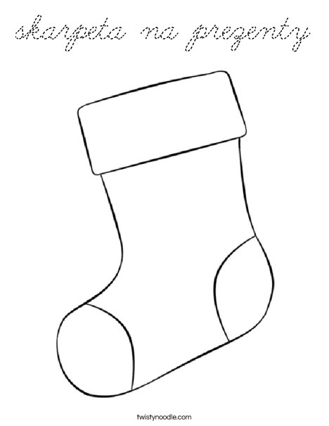 Stocking Coloring Page
