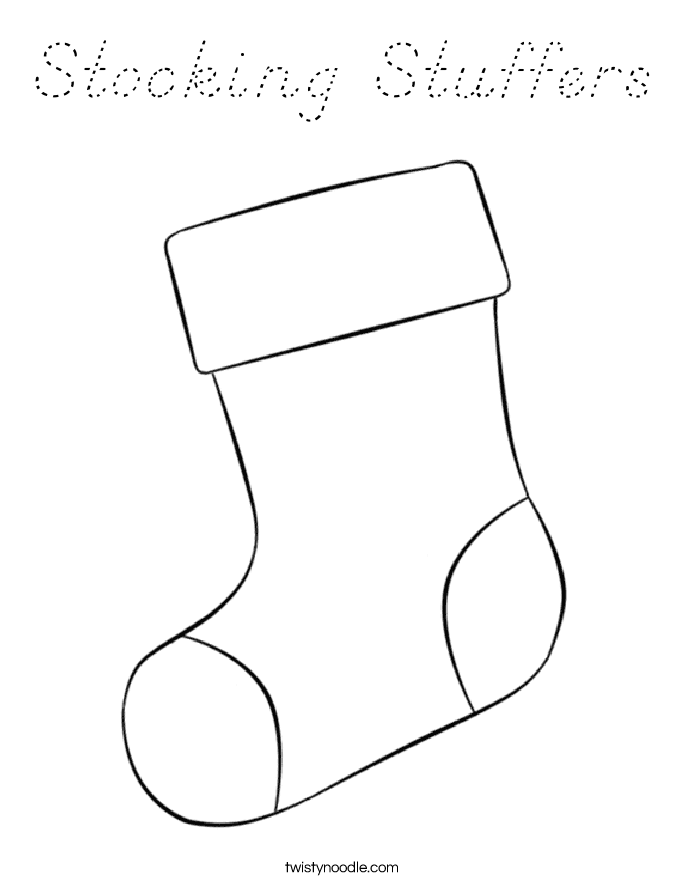 Stocking Stuffers Coloring Page
