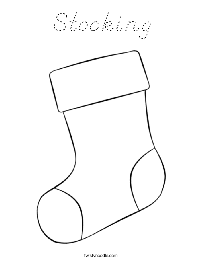 Stocking Coloring Page
