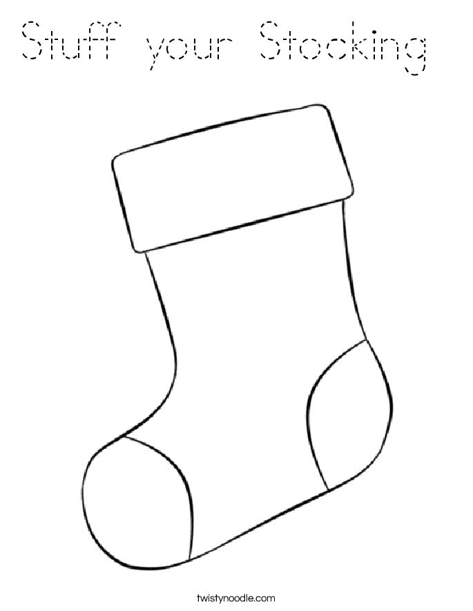 Stuff your Stocking  Coloring Page