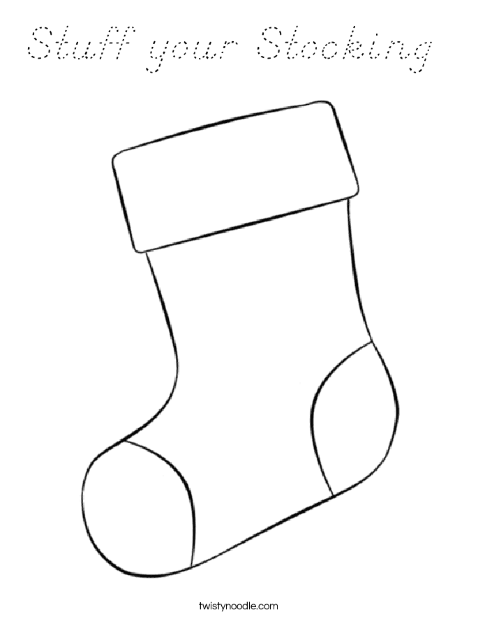 Stuff your Stocking  Coloring Page