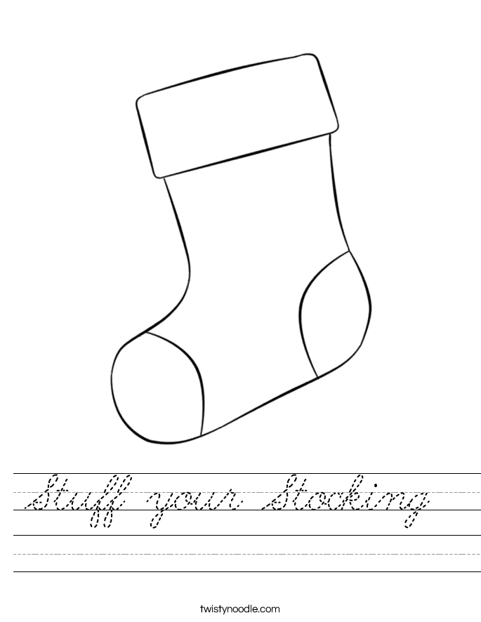 Stuff your Stocking  Worksheet