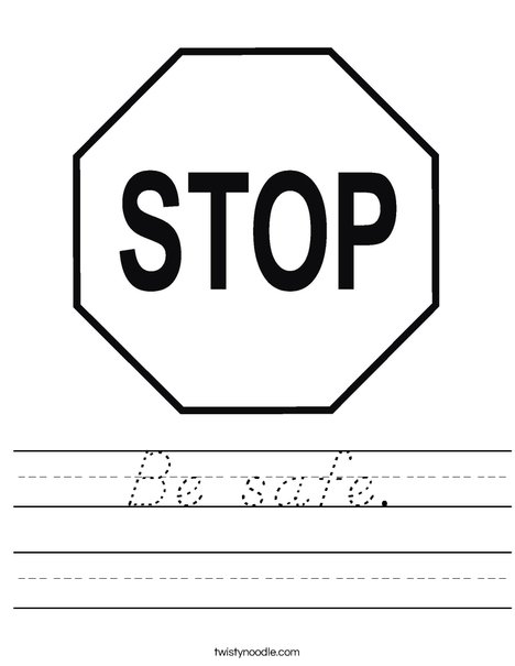 Stop Sign Worksheet