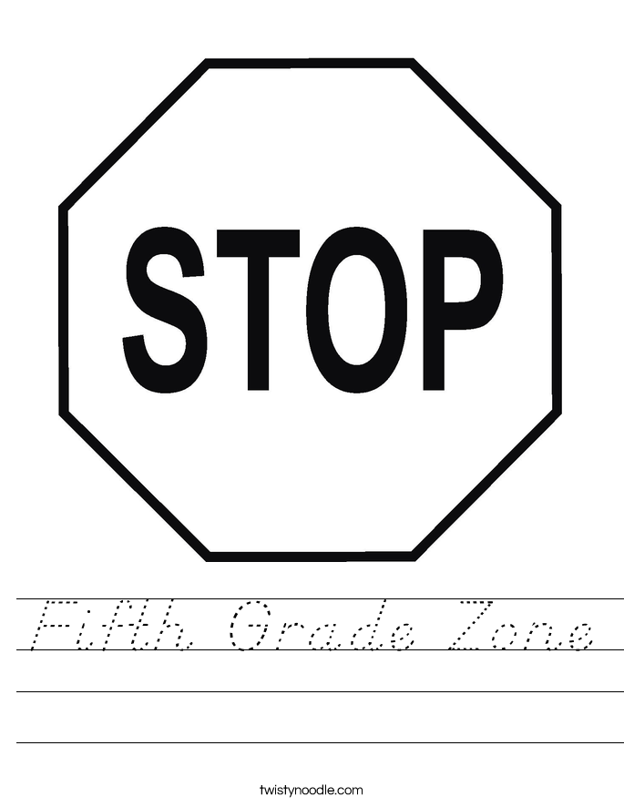 Fifth Grade Zone Worksheet - D'Nealian - Twisty Noodle