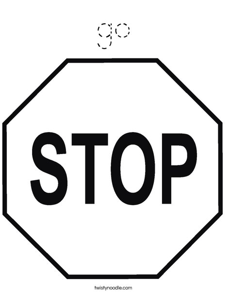 Stop Sign Coloring Page