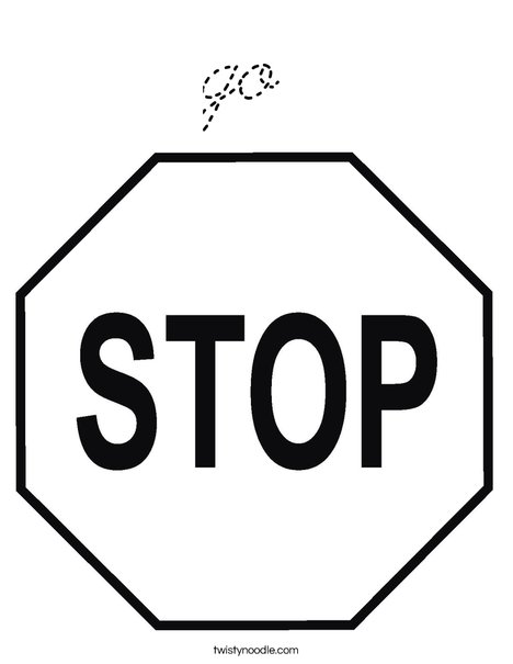 Stop Sign Coloring Page