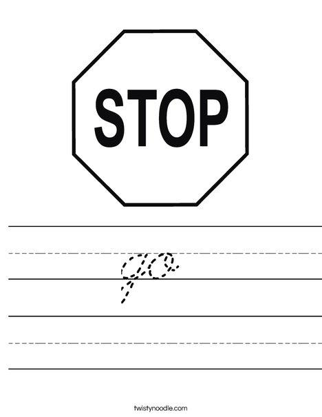 Stop Sign Worksheet