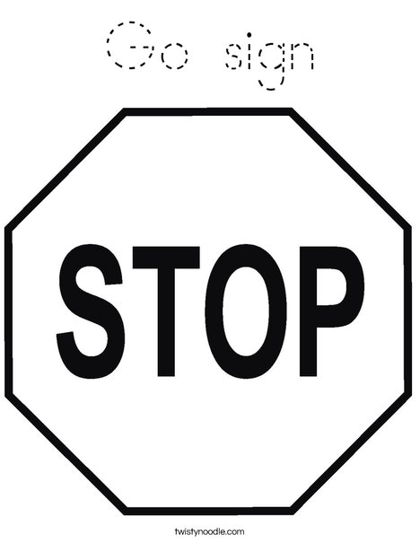 Stop Sign Coloring Page