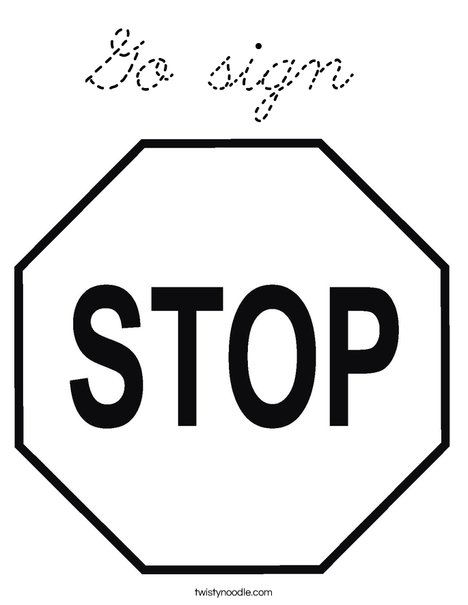 Stop Sign Coloring Page