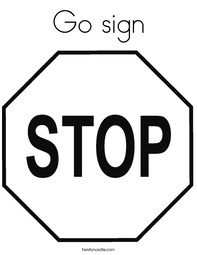 Go sign Coloring Page