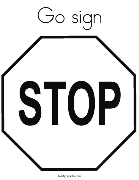 Stop Sign Coloring Page