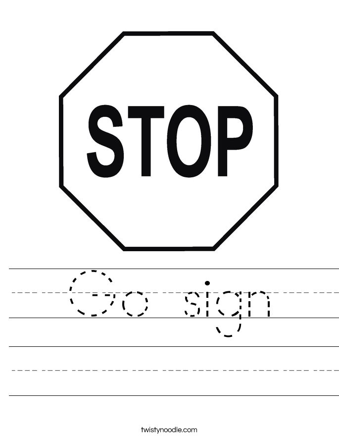 Go sign Worksheet