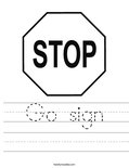 Go sign Worksheet