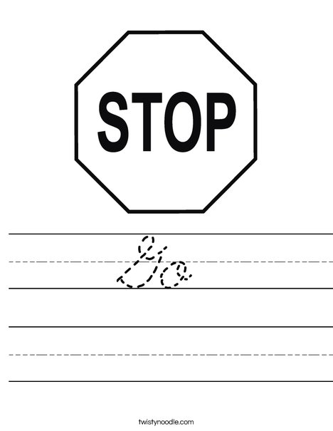 Stop Sign Worksheet