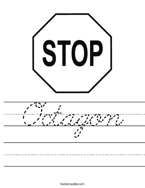Stop Sign Worksheet