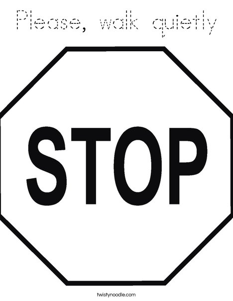 Stop Sign Coloring Page