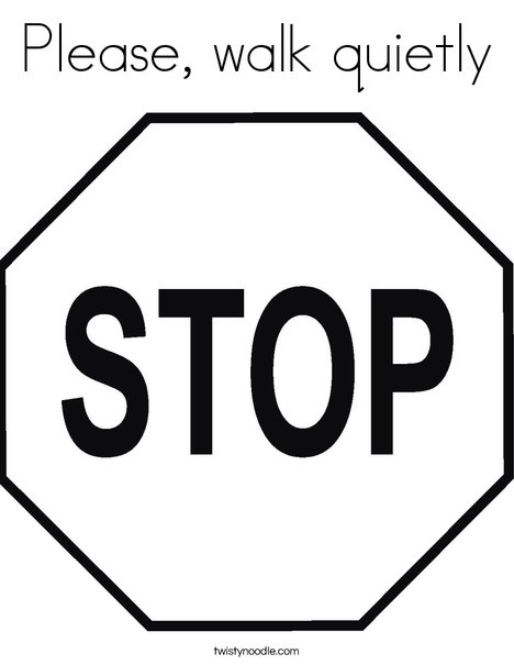 Stop Sign Coloring Page