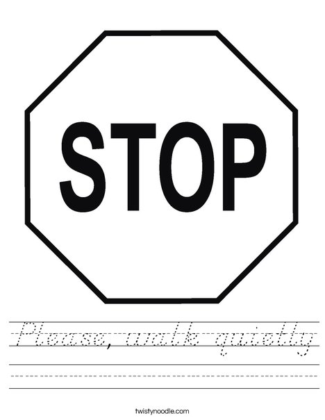 Stop Sign Worksheet