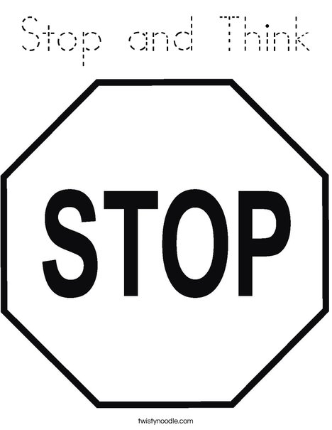 Stop Sign Coloring Page