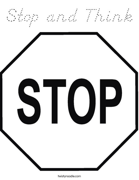 Stop Sign Coloring Page