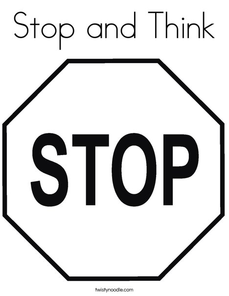 Stop Sign Coloring Page
