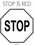 STOP IS REDColoring Page