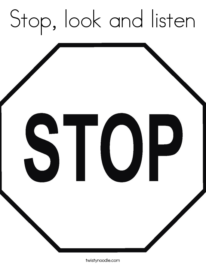 Stop Sign Coloring Page 3