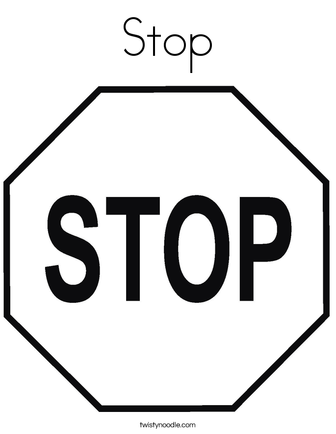 Stop Sign Coloring Page 7