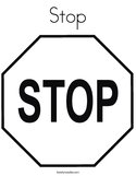 Stop Coloring Page