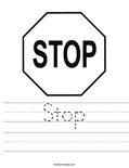 Stop Worksheet - Twisty Noodle