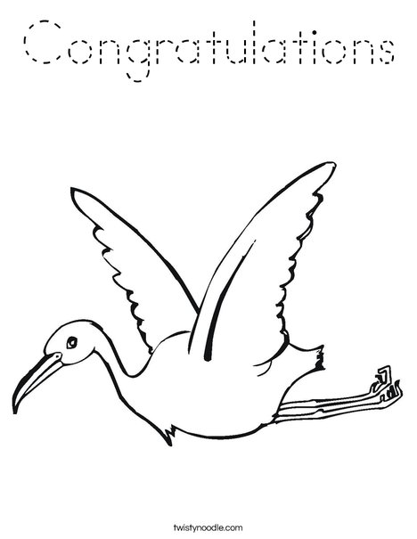 Stork Coloring Page