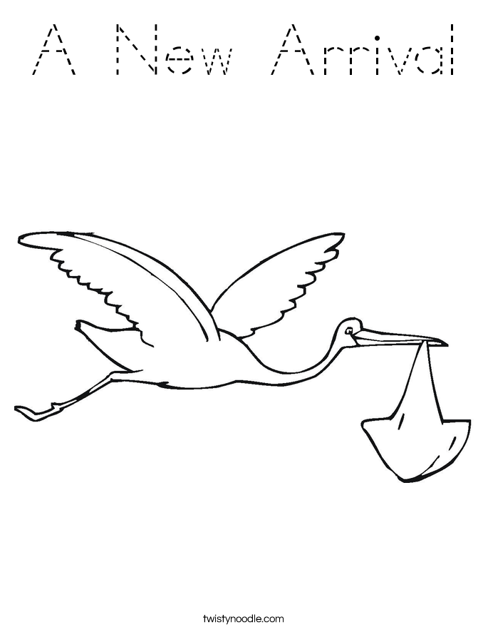 A New Arrival Coloring Page