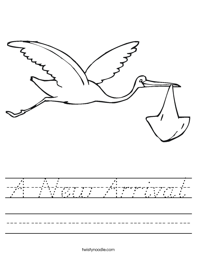 A New Arrival Worksheet