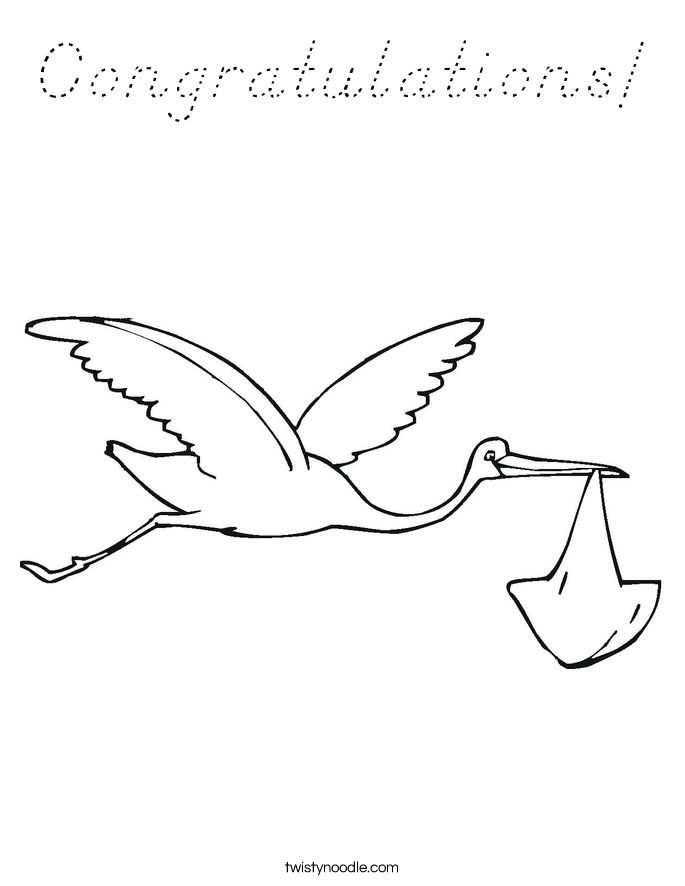 Congratulations! Coloring Page