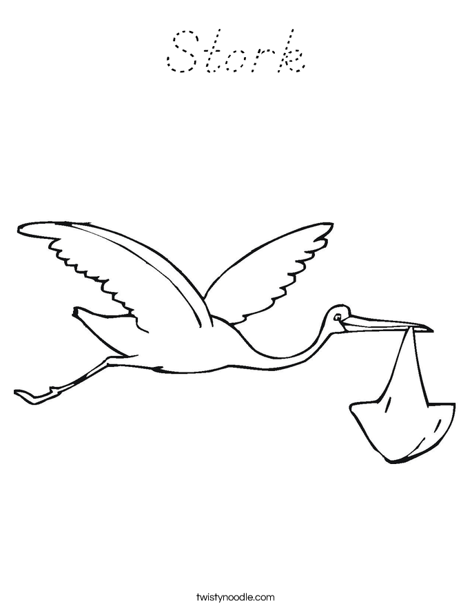Stork Coloring Page