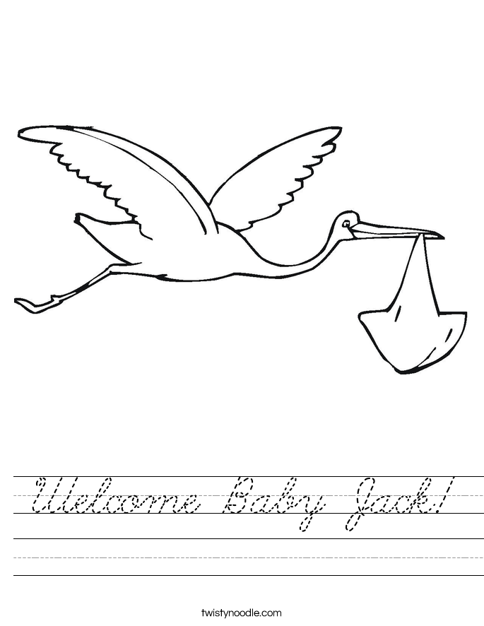 Welcome Baby Jack! Worksheet