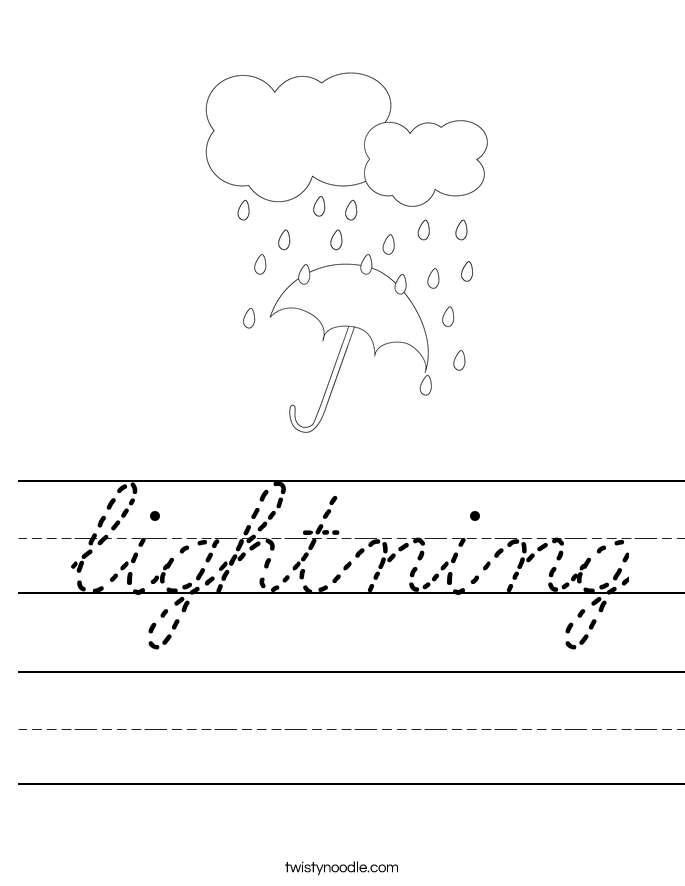 lightning Worksheet