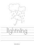 lightning Worksheet