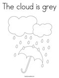 The cloud is grey Coloring Page