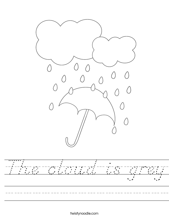 The cloud is grey Worksheet