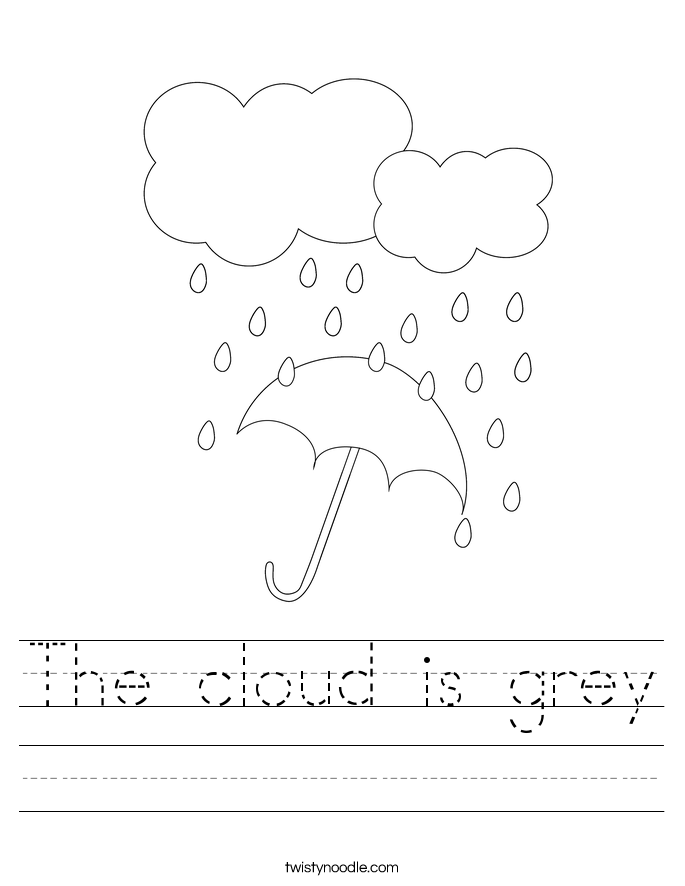 The cloud is grey Worksheet