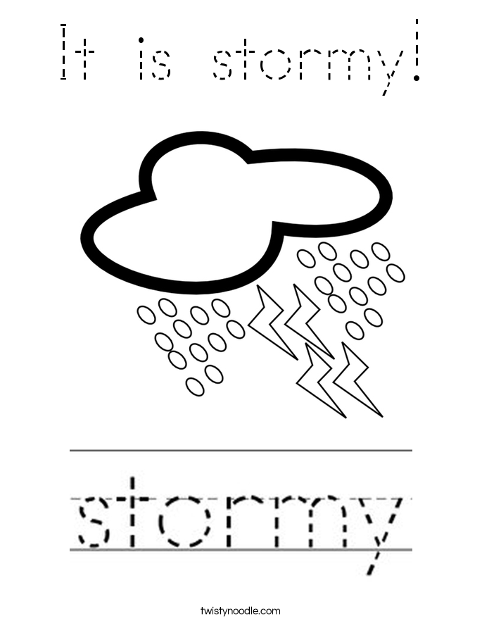 It is stormy! Coloring Page