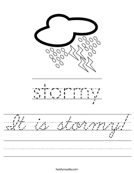 Stormy Worksheet
