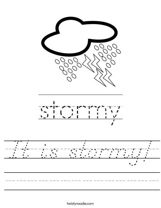 It is stormy! Worksheet