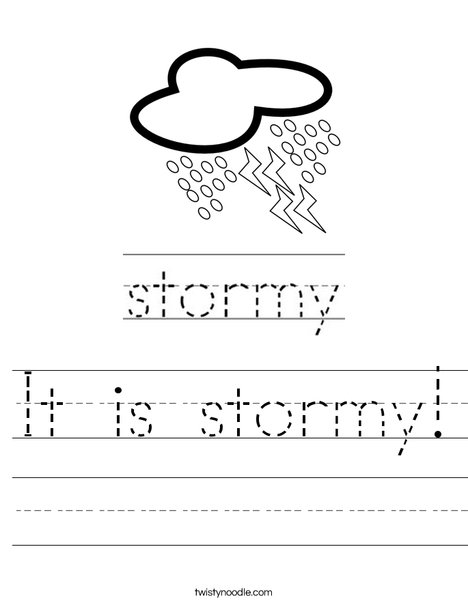 It Is Stormy Worksheet Twisty Noodle It Is Stormy Worksheet Twisty Noodle