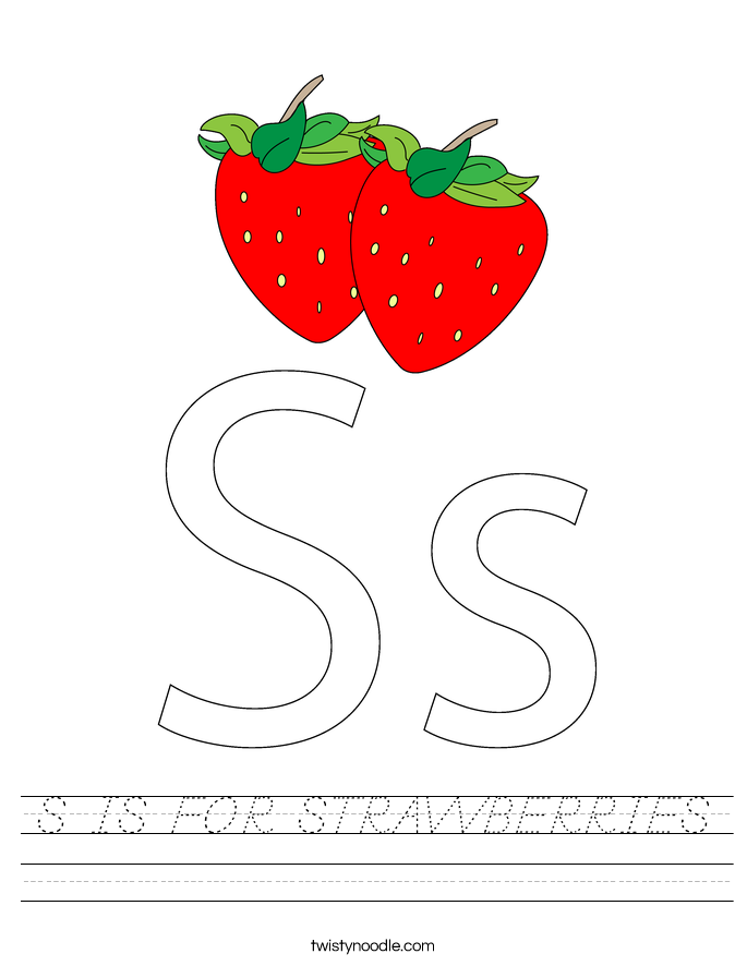 S IS FOR STRAWBERRIES Worksheet