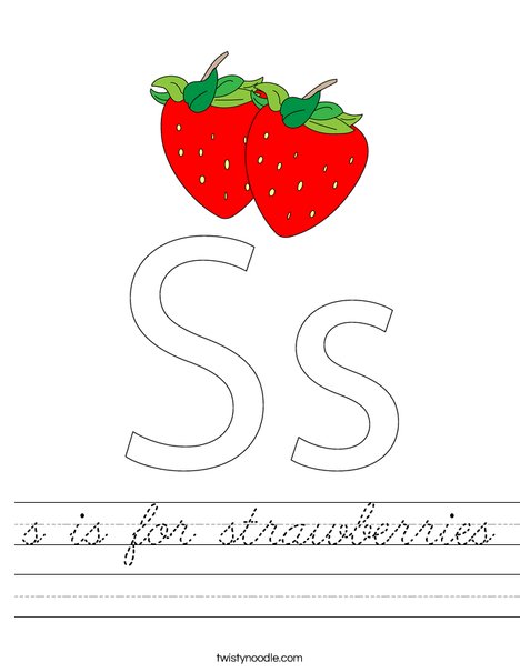 Strawberries Worksheet