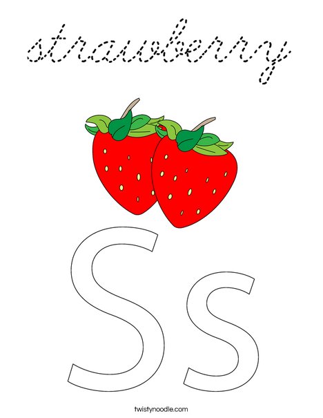 Strawberries Coloring Page