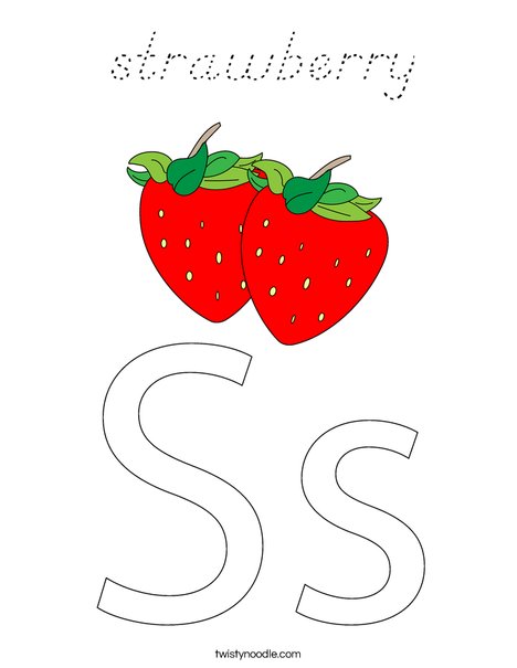 Strawberries Coloring Page